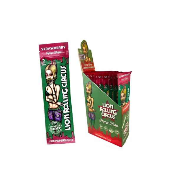 Lion rolling circus hemp wraps strawberry