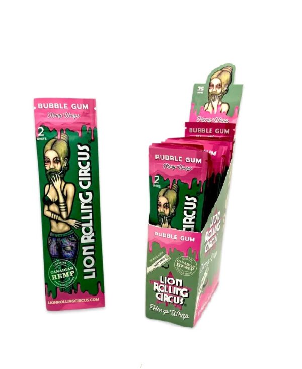 Lion rolling circus hemp wraps bubble gum